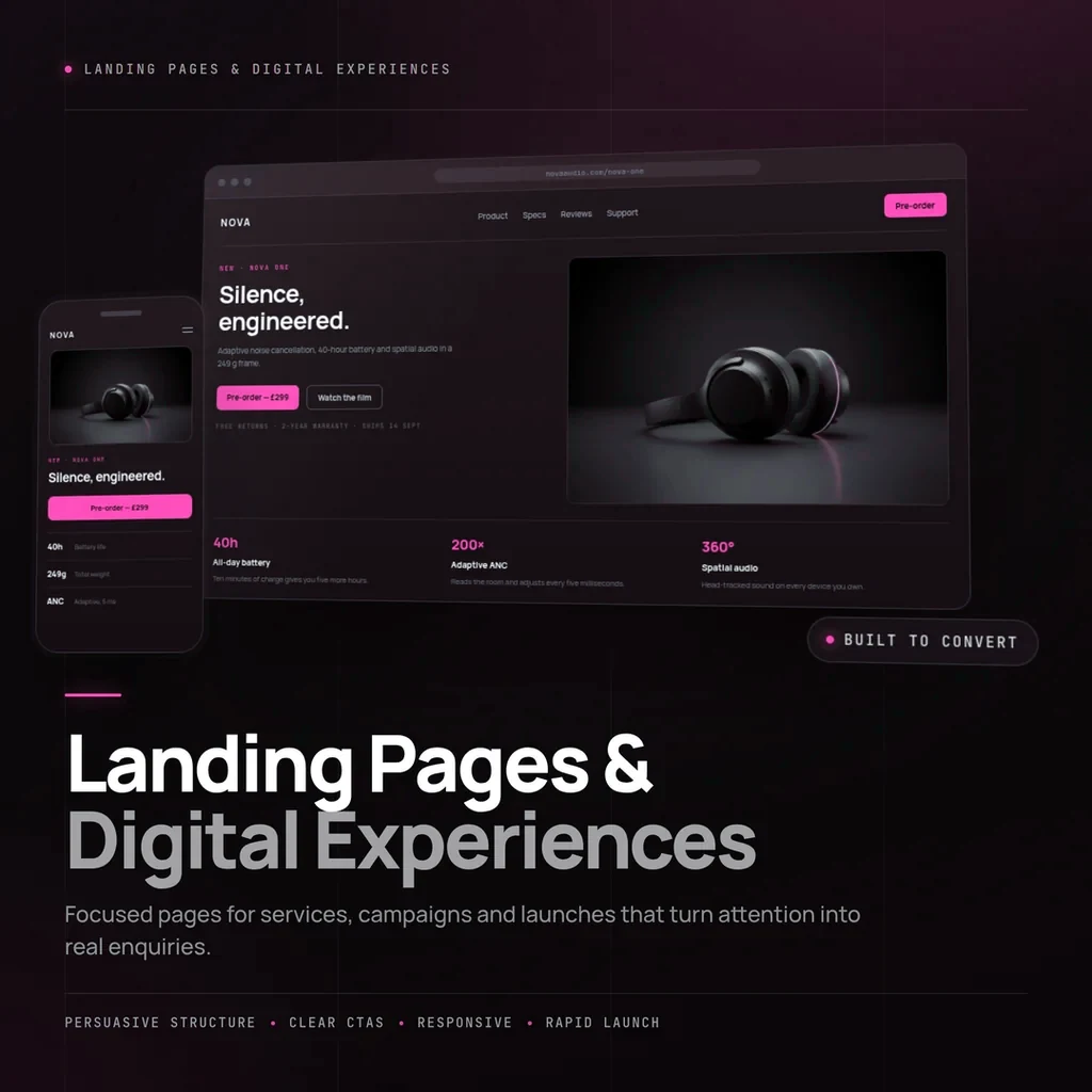Landing Pages & Campaign Experiences — service artwork