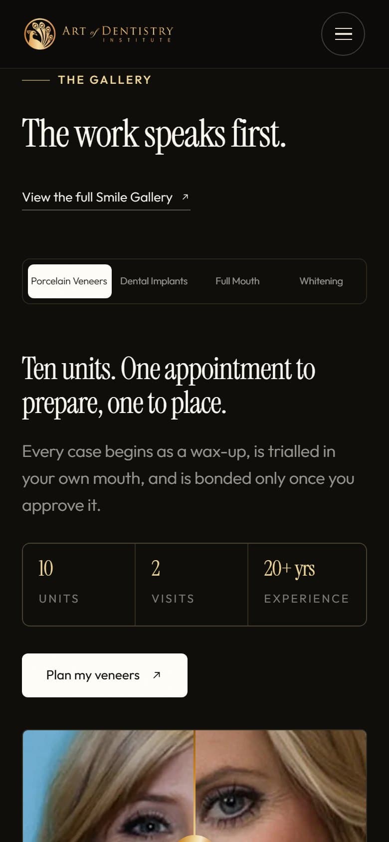 The case gallery on a 390×844 phone screen.